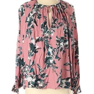 Splendid floral print long sleeve blouse